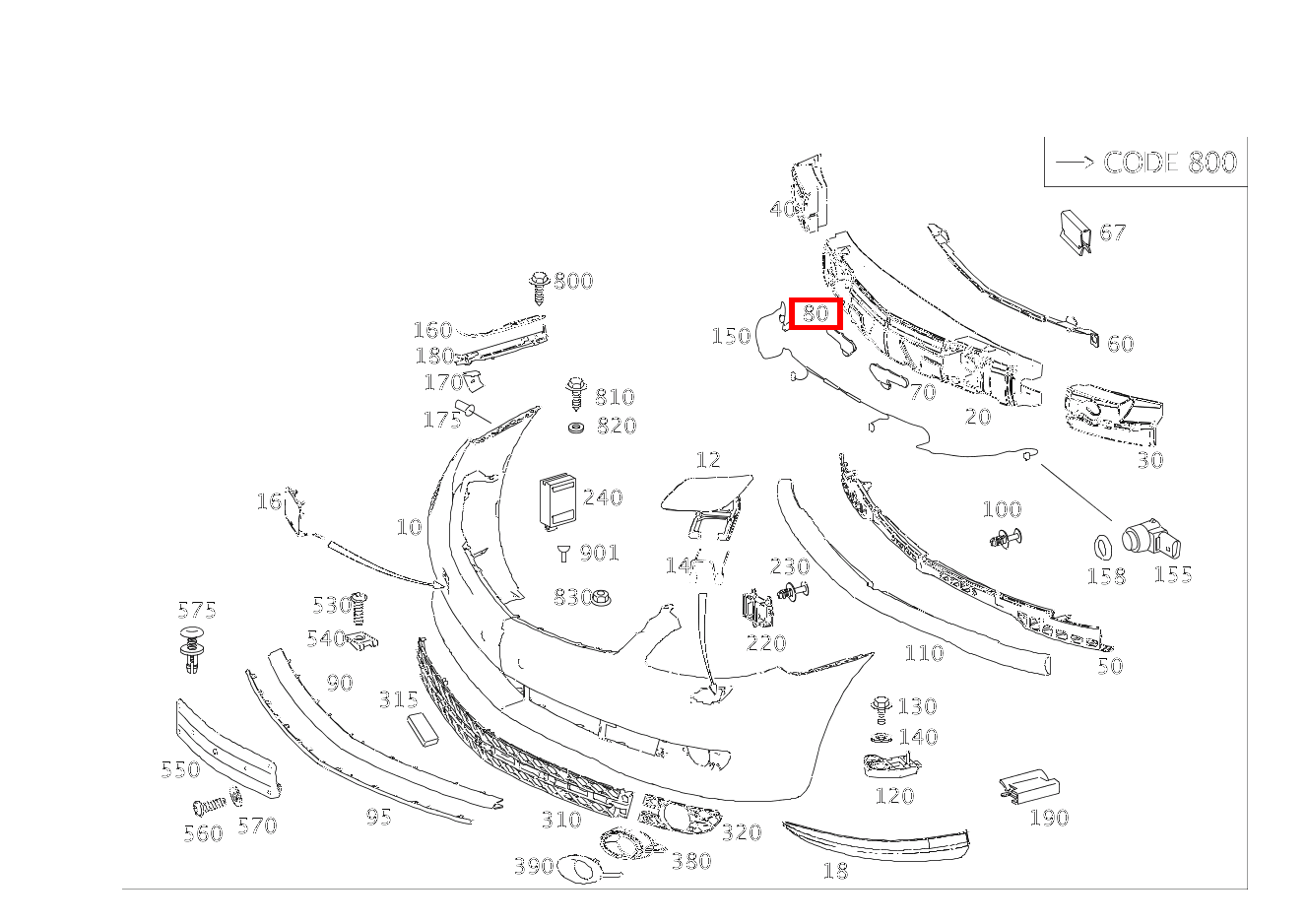 Platte Befestigung Kennzeichenblende Rechts CL 600 COUPE 216 Platte Befestigung Kennzeichenblende Rechts CL 600 COUPE 216