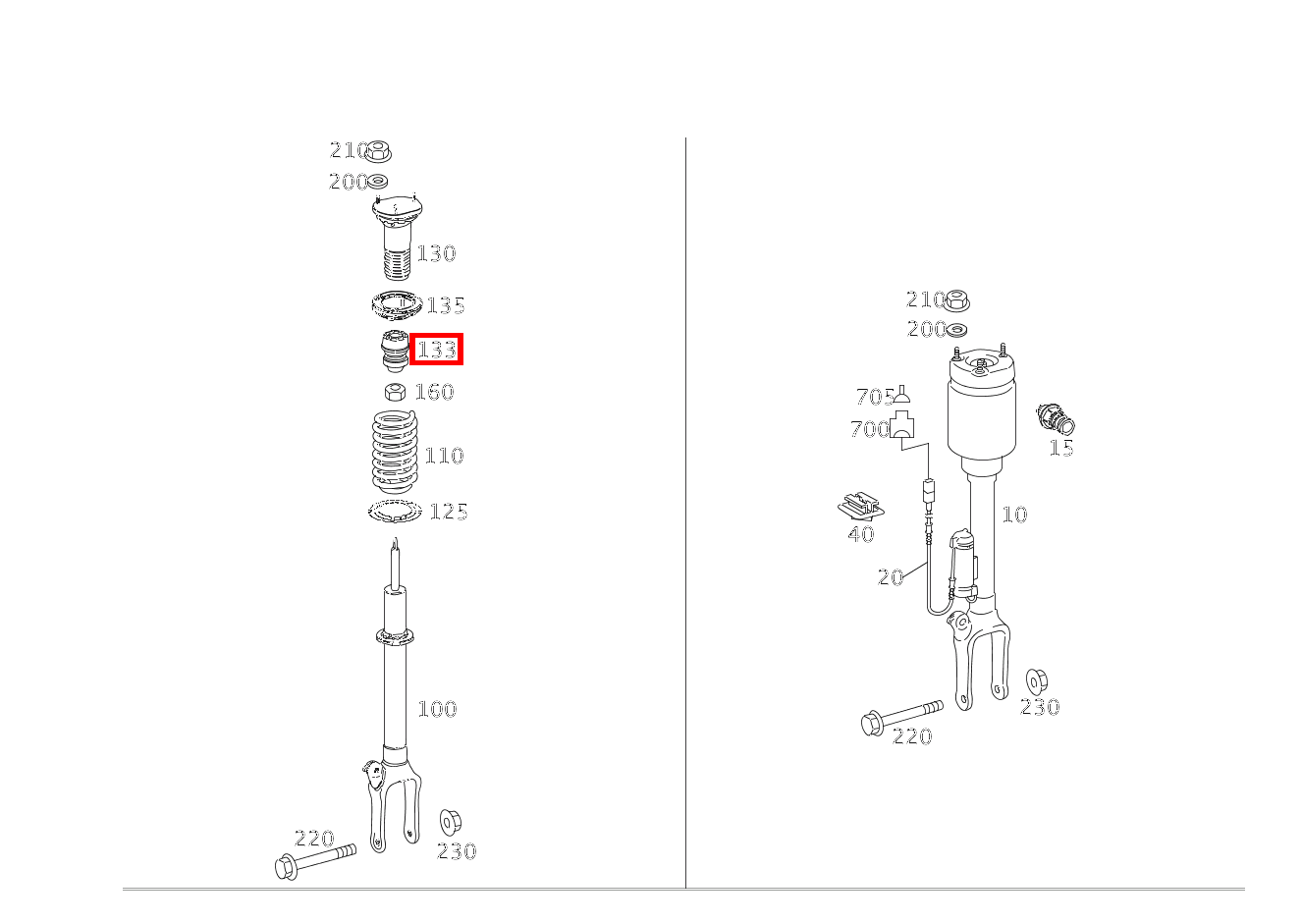 Gummipuffer VORN LINKS UND RECHTS ML 350 4M BCA 164 Gummipuffer VORN LINKS UND RECHTS ML 350 4M BCA 164