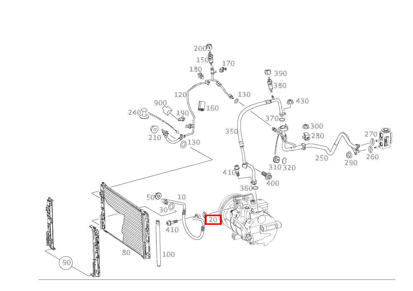 PROFILDICHTRING Rohrleitung an Kältekompressor B220 4M 246