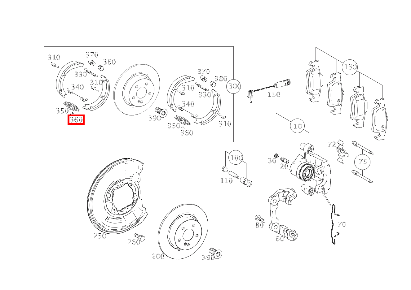 Zylinderstift BREMSSEILZUG AN ZUGLASCHE E 350 4MATIC Limousine BCA 212