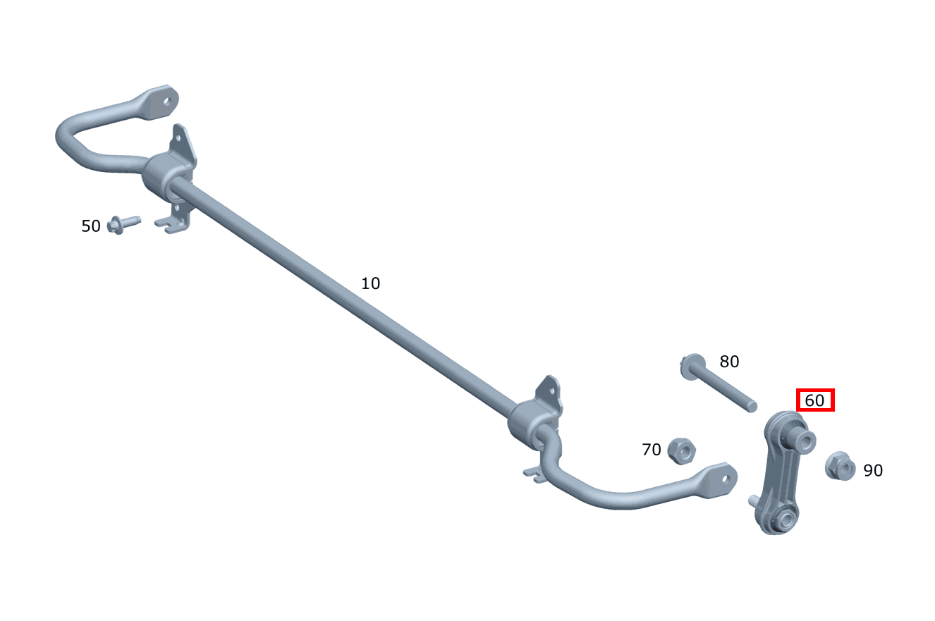 Drehstabgestänge HINTEN LINKS UND RECHTS B 220 4MATIC 463