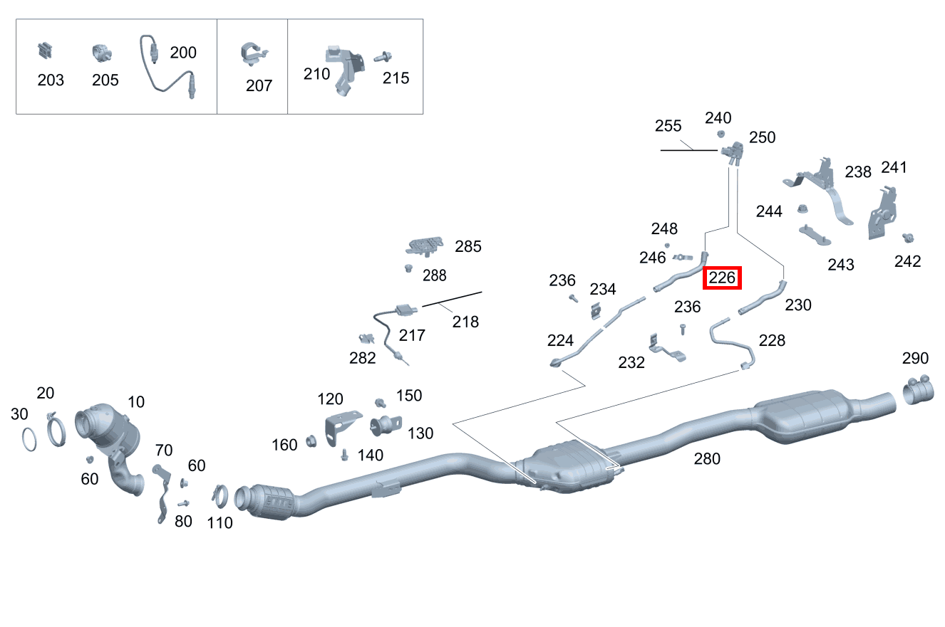 Abgasschlauch Vor Partikelfilter E 200 4MATIC T-Modell 213 Abgasschlauch Vor Partikelfilter E 200 4MATIC T-Modell 213