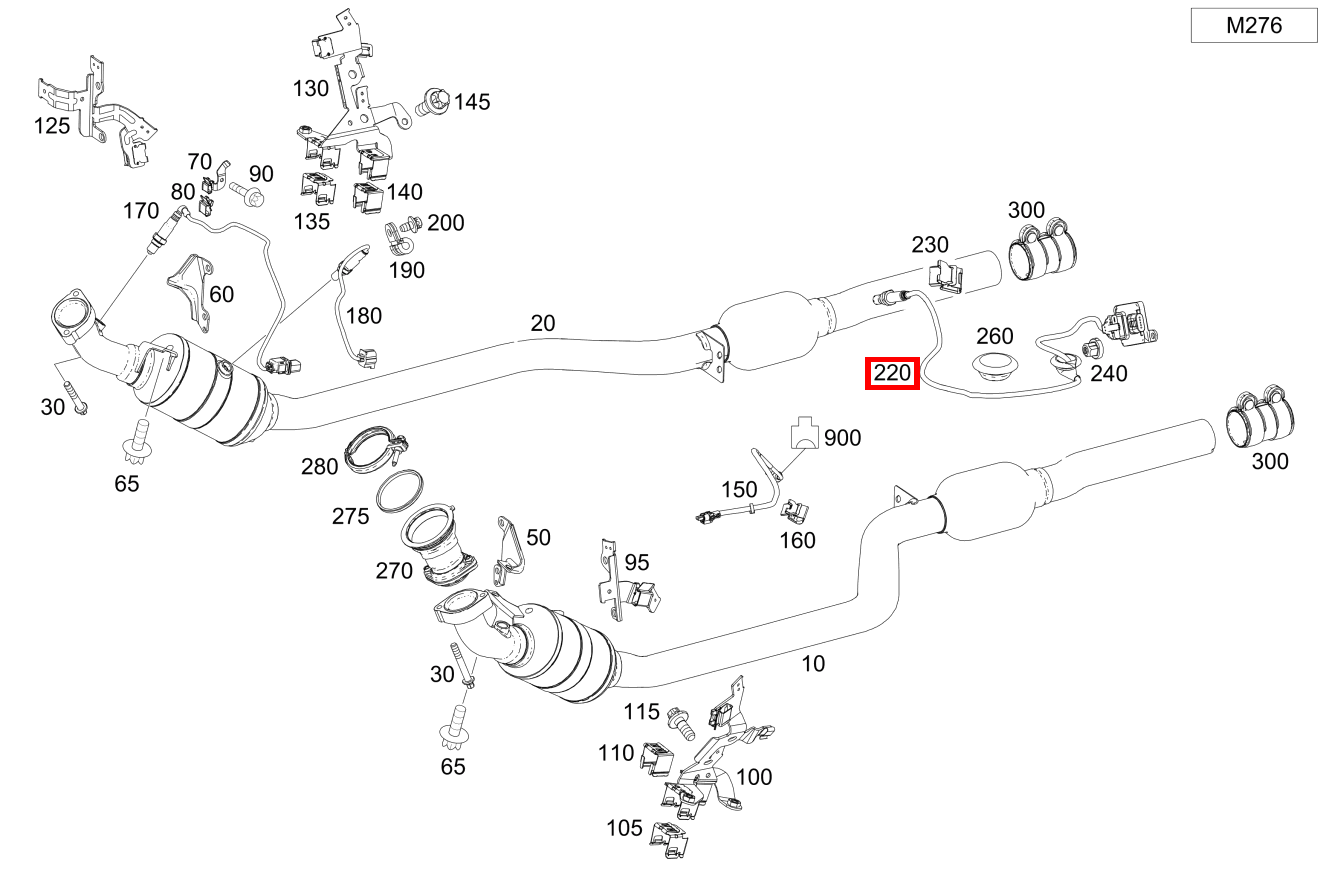 Nox-Sensor Rechts SL350 231 Nox-Sensor Rechts SL350 231
