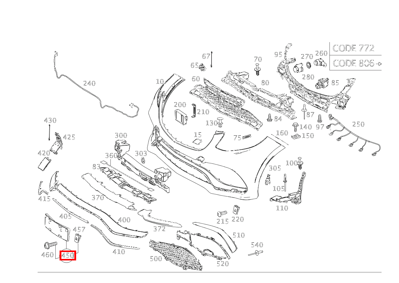 Kennzeichenblende ML/GLE 350 4MATIC 166 Kennzeichenblende ML/GLE 350 4MATIC 166