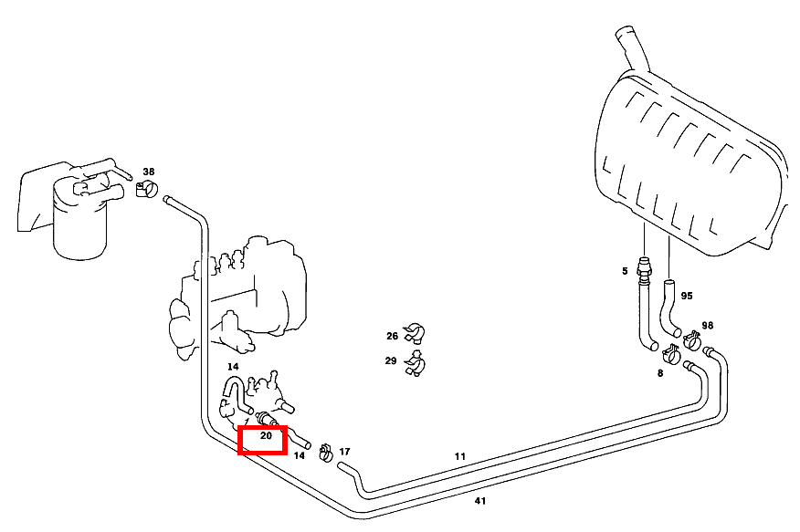 Kraftstofffilter 190 D 2.5 Turbo 201 Kraftstofffilter 190 D 2.5 Turbo 201