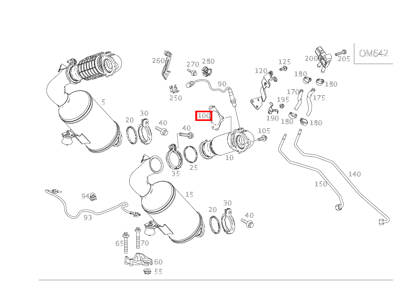 Flanschdichtung ZWISCHEN AUSPUFFROHR UND TURBOLADER S 400 d 4MATIC Limousine lang 222 Flanschdichtung ZWISCHEN AUSPUFFROHR UND TURBOLADER S 400 d 4MATIC Limousine lang 222