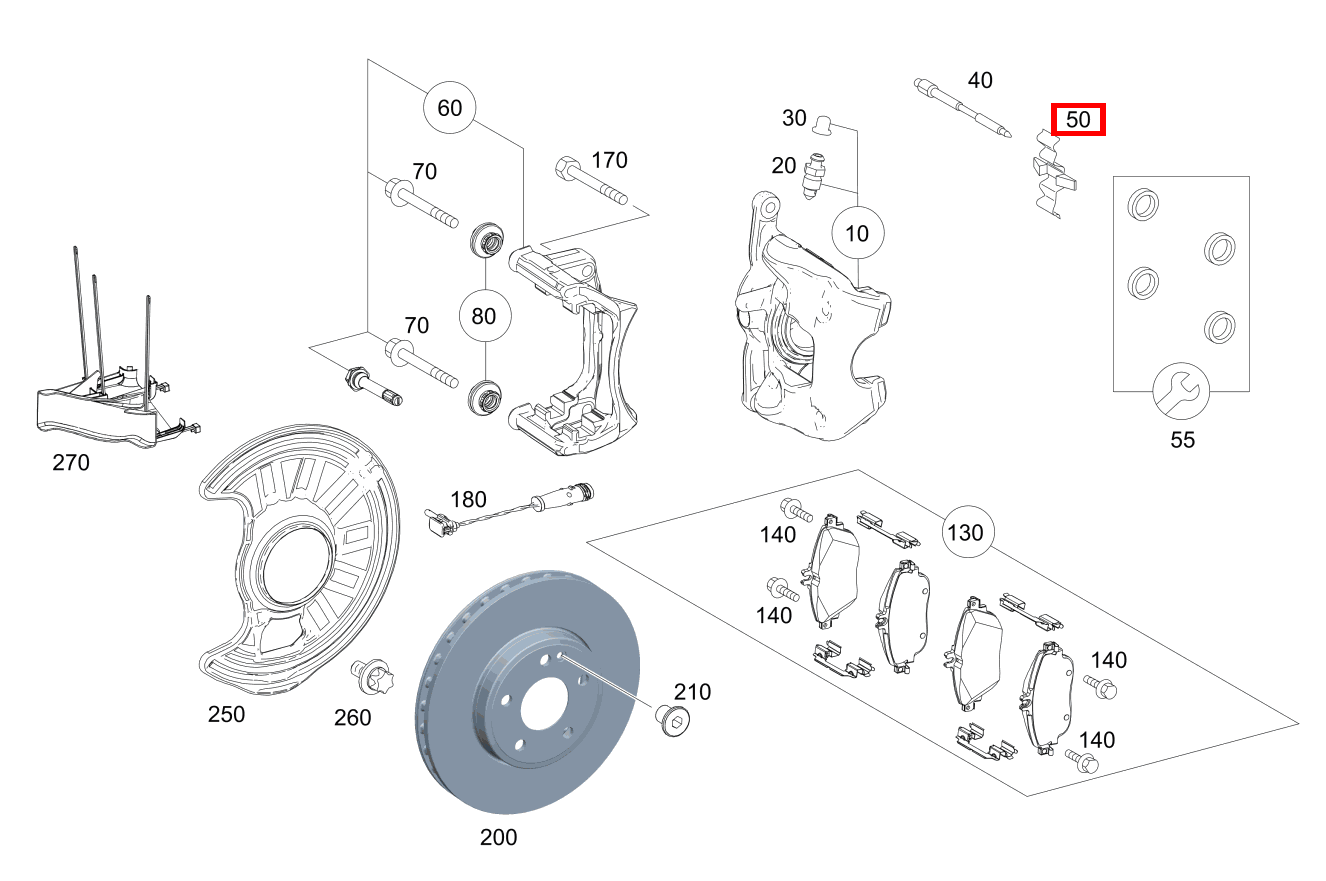 Spreizfeder Bremsbelag Mercedes-AMG GLA 45 4MATIC Sport Utility Vehicle 156 Spreizfeder Bremsbelag Mercedes-AMG GLA 45 4MATIC Sport Utility Vehicle 156
