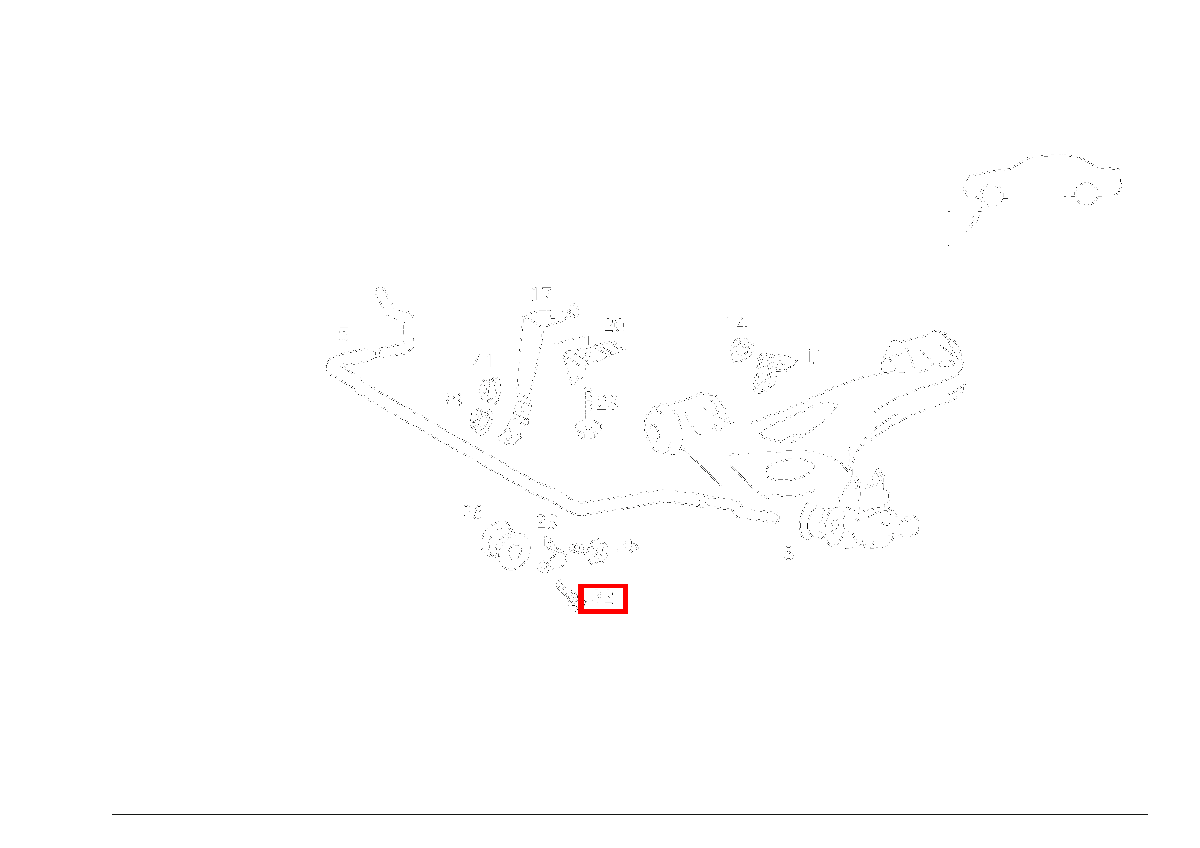 Sechskantschraube DREHSTAB AN RAHMEN; M8X20 CLK 55 AMG CABR. 208