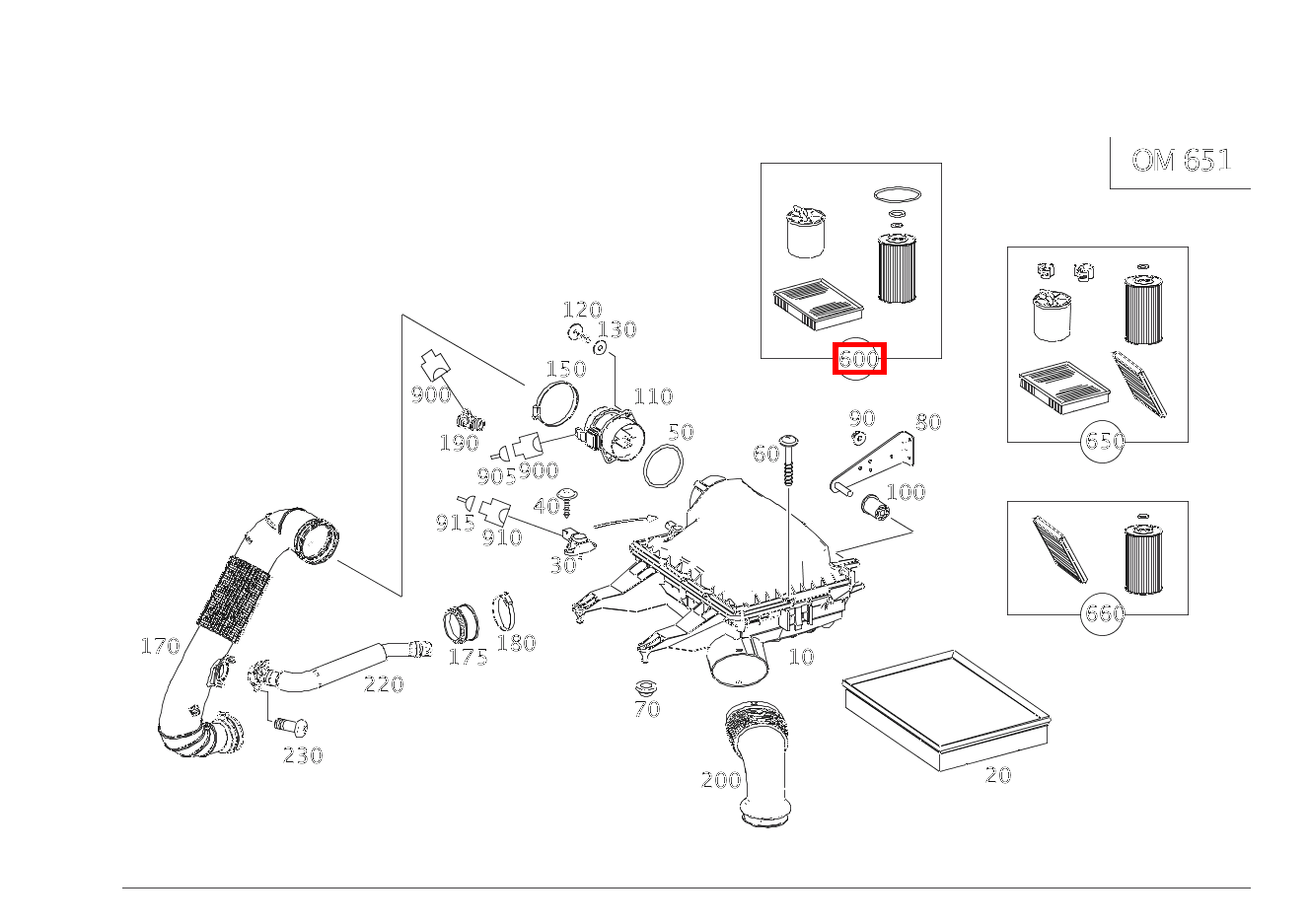 Teilesatz Filtereinsatz Teilesatz 906