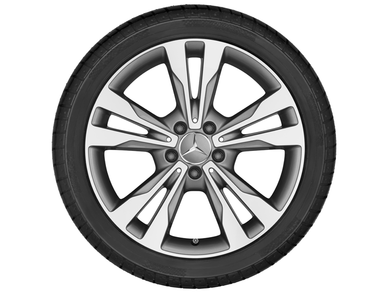 Original Mercedes-Benz 18 Zoll 5-Doppelspeichen-Rad grau himalaya  