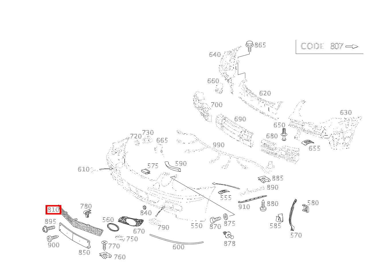 Gitter VORNE MITTE E 220 CDI T-Modell 212 Gitter VORNE MITTE E 220 CDI T-Modell 212
