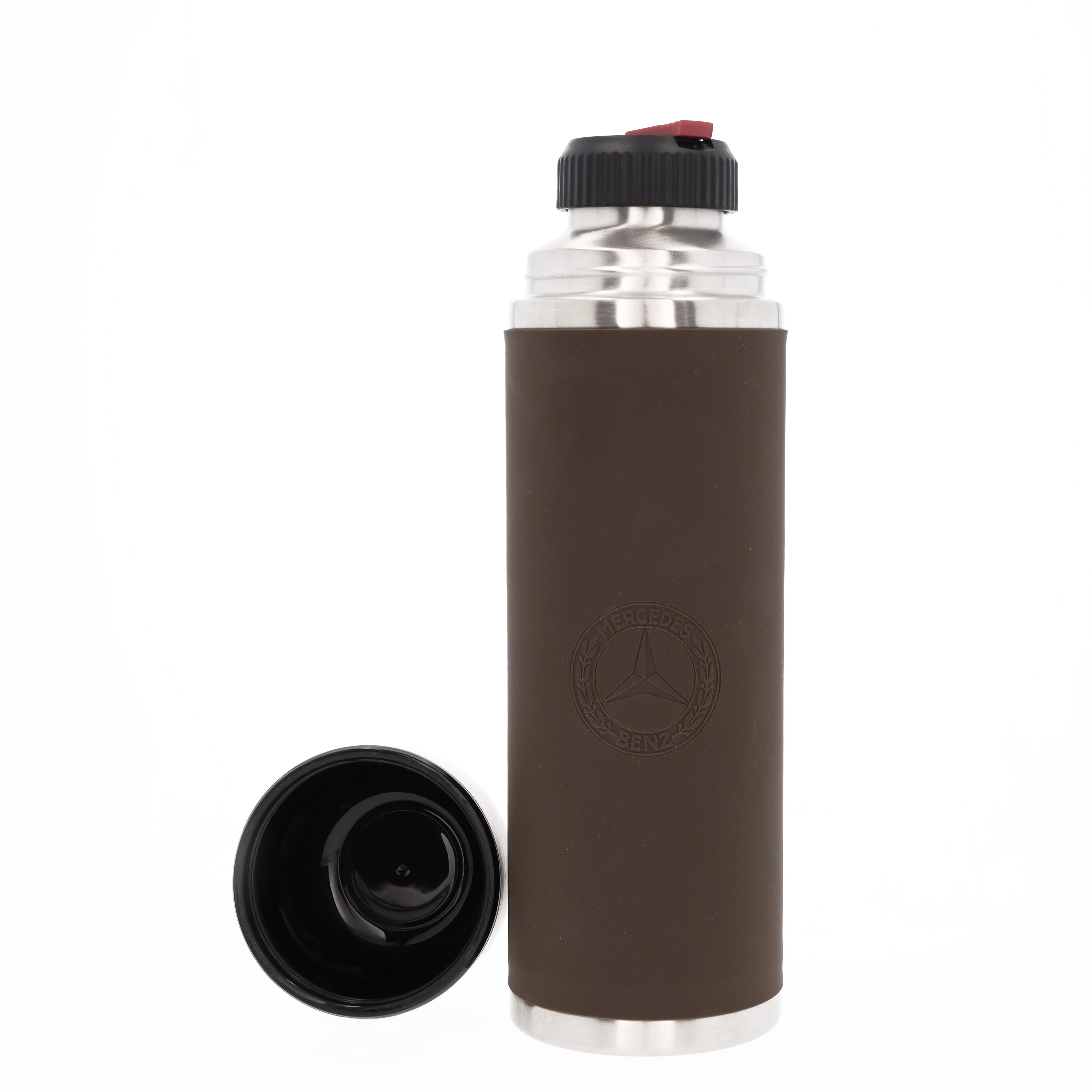 Mercedes-Benz - Isolierflasche, 1,0 l braun, Edelstahl/Silikon/Kunststoff