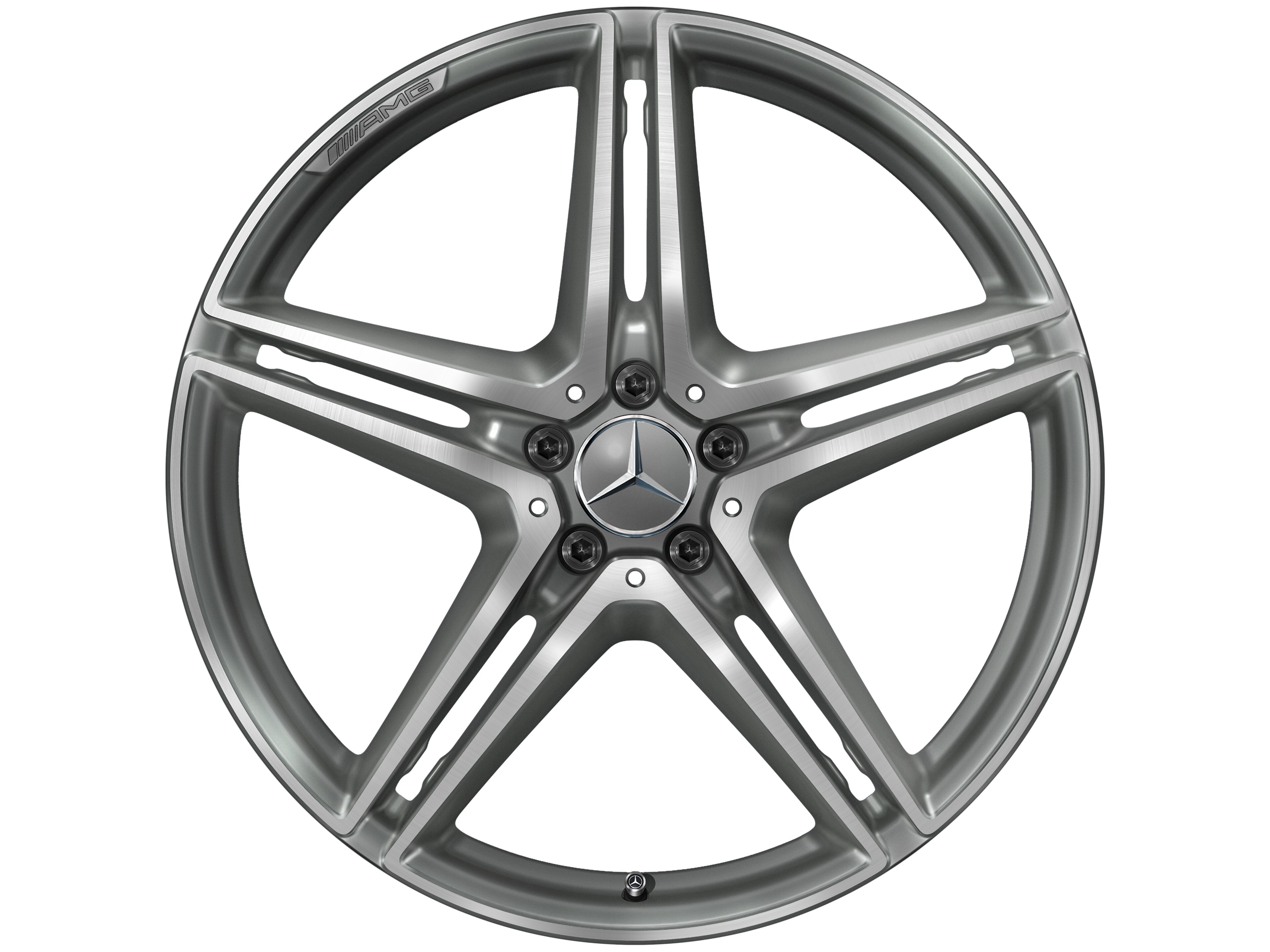 AMG 5-Speichen-Rad, 21 Zoll, 9,5 J x 21 ET 33, titangrau
