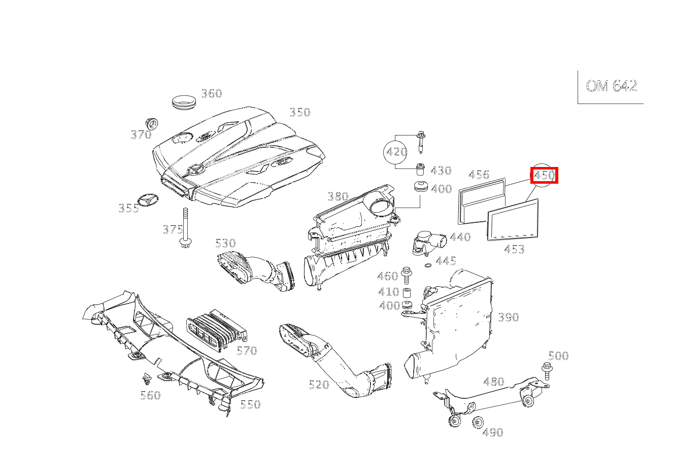 Teilesatz Filtereinsatz Teilesatz links und rechts GLK350CDI 4M 204 Teilesatz Filtereinsatz Teilesatz links und rechts GLK350CDI 4M 204