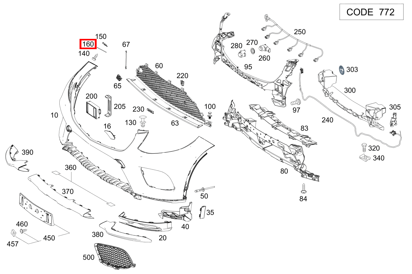 Zwischenlage LINKS Mercedes-AMG GLE 43 4MATIC Coupé 293