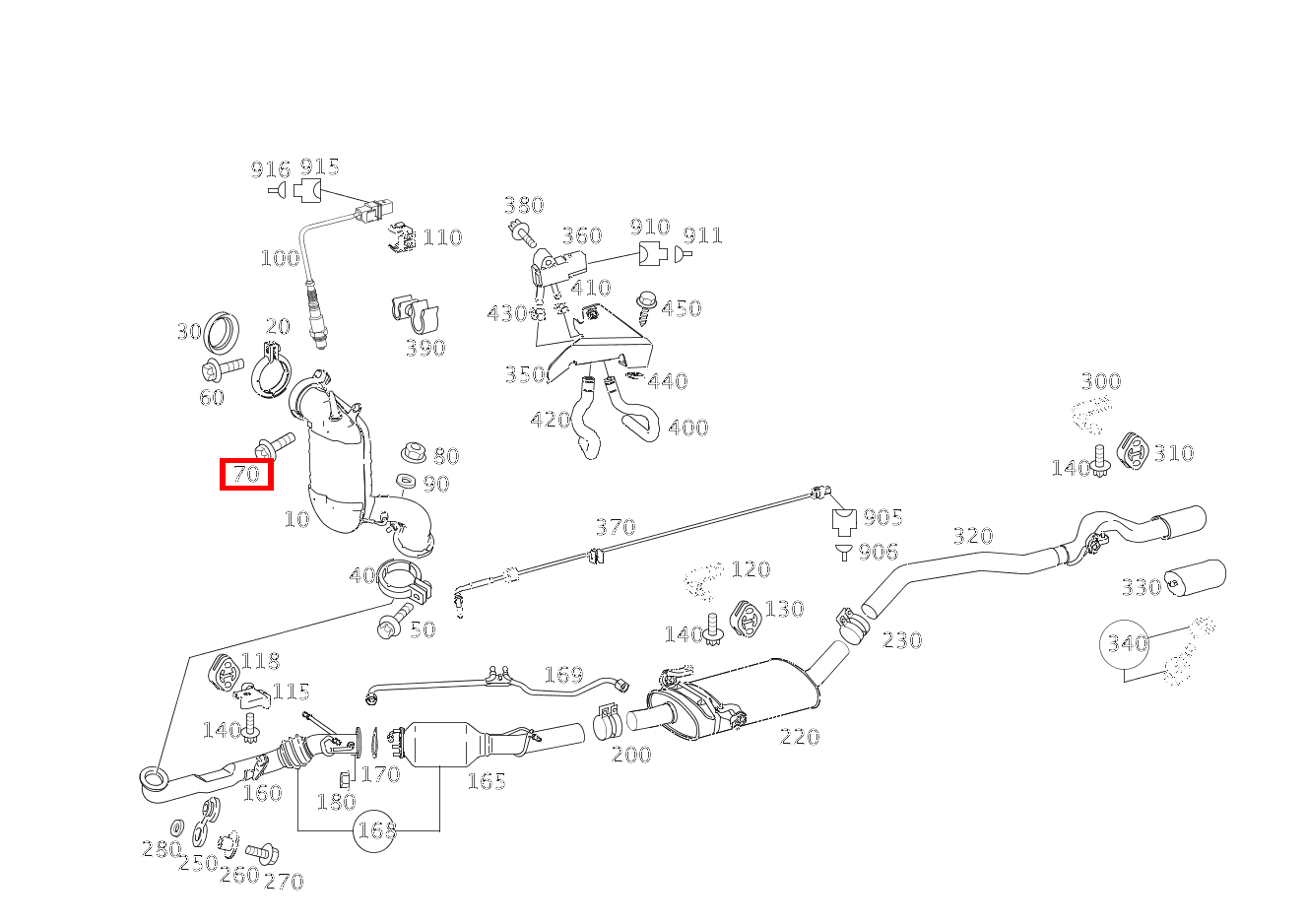 Sechsrundschraube AUSPUFFROHR AN GETRIEBE; M8X40 A 200 CDI CP 169 Sechsrundschraube AUSPUFFROHR AN GETRIEBE; M8X40 A 200 CDI CP 169