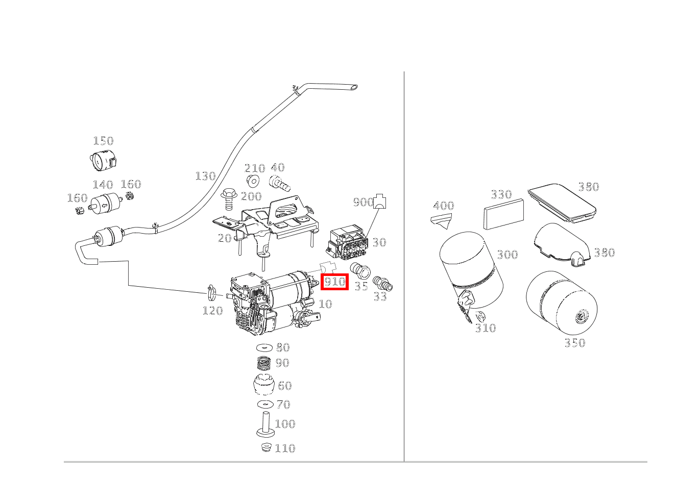 Steckergehäuse KOMPRESSOR LUFTFEDERUNG A9/1; 2-PIN SLK2.8 Mercedes-AMG GLE 63 S 4MATIC Coupé 292