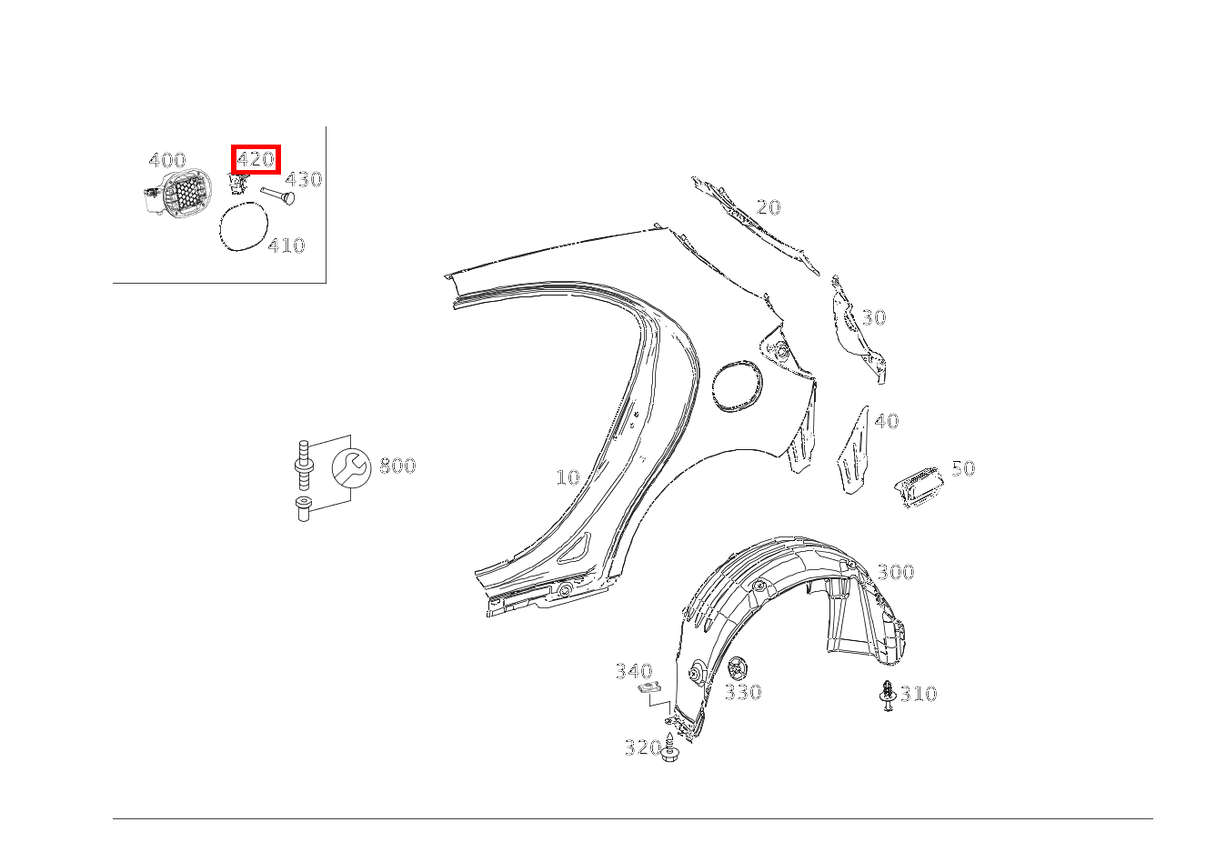 ZENTRALVERRIEGEL.STELLER TANKKLAPPE A 45 AMG 4MATIC 176