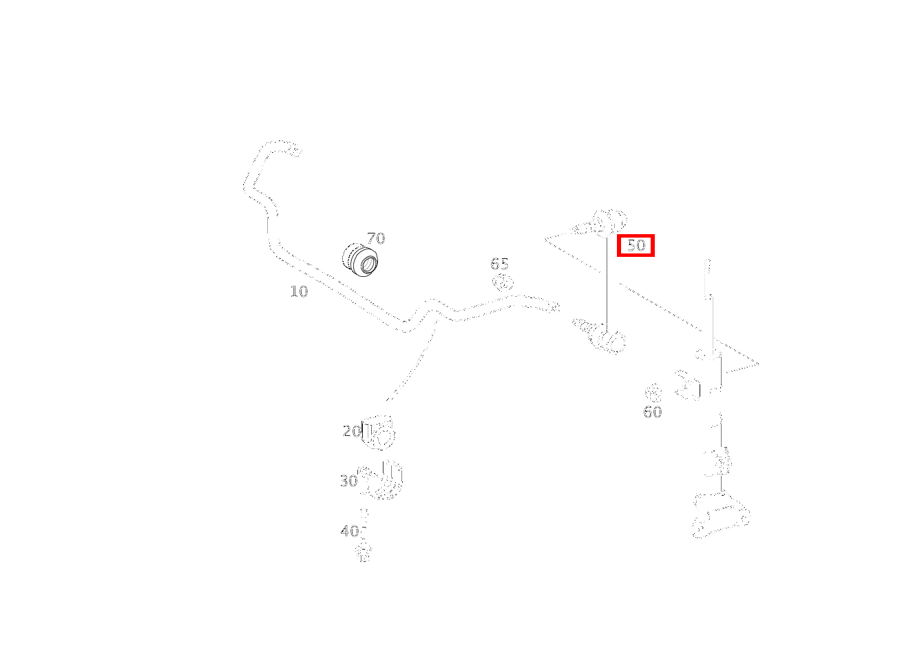 Drehstabgestänge DREHSTAB UND STOSSDAEMPFER VORN M 10 C 220 d T-Modell 205