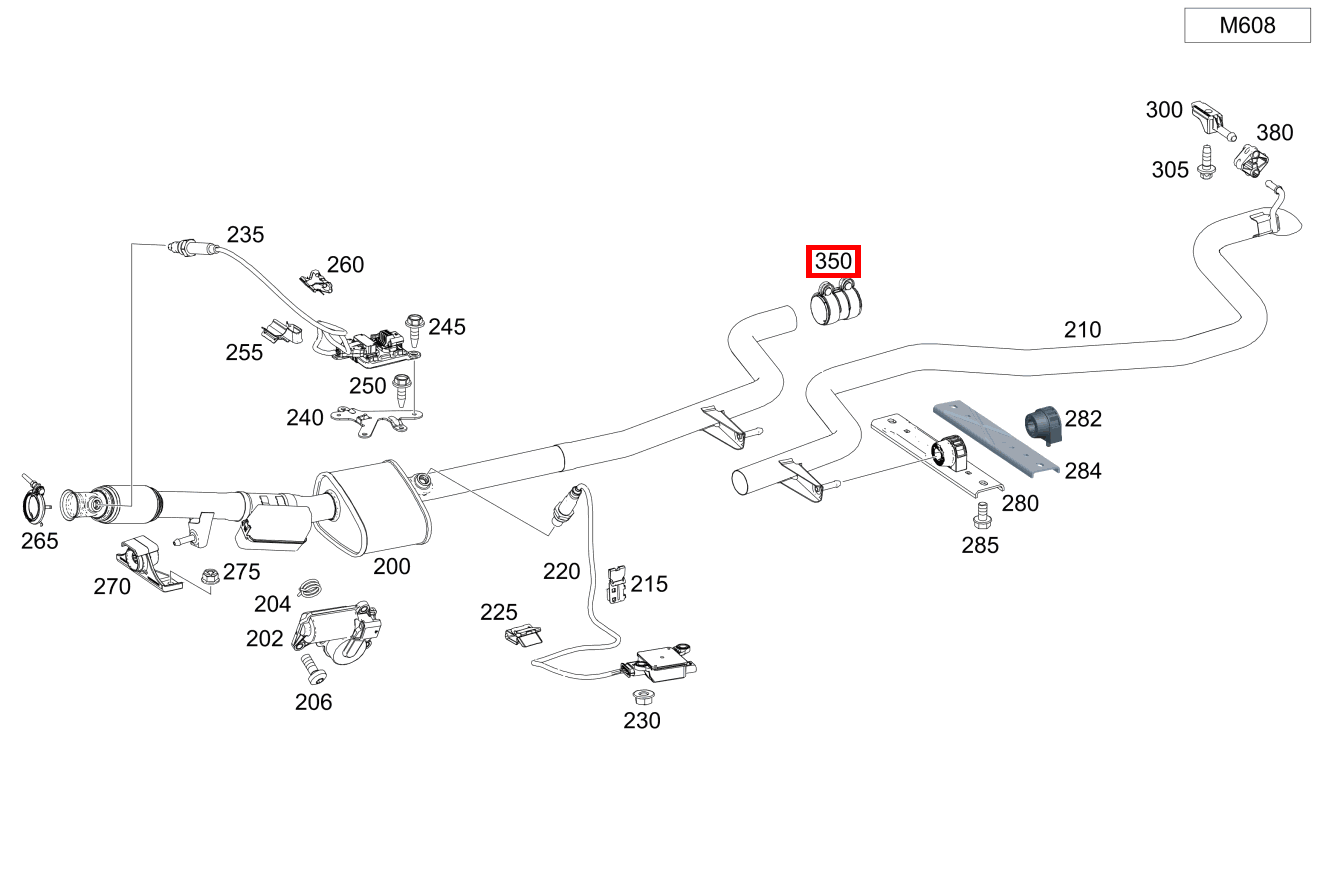 Rohrschelle Abgasanlage Auspuffrohr vorn an Auspuffrohr hinten; Ø 55 MM A 180 d Kompaktlimousine 205 Rohrschelle Abgasanlage Auspuffrohr vorn an Auspuffrohr hinten; Ø 55 MM A 180 d Kompaktlimousine 205