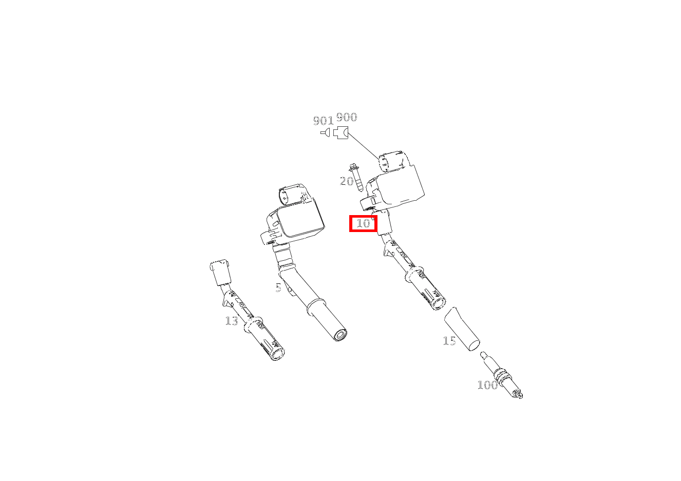 Zündspule Rechts SLK350 BE 172 Zündspule Rechts SLK350 BE 172