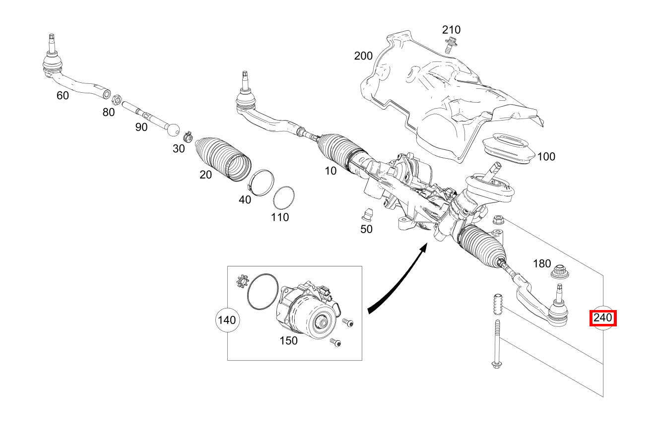 TEILESATZ LENKGETRIEBE Befestigung Lenkgetriebe GLB 200 247 TEILESATZ LENKGETRIEBE Befestigung Lenkgetriebe GLB 200 247