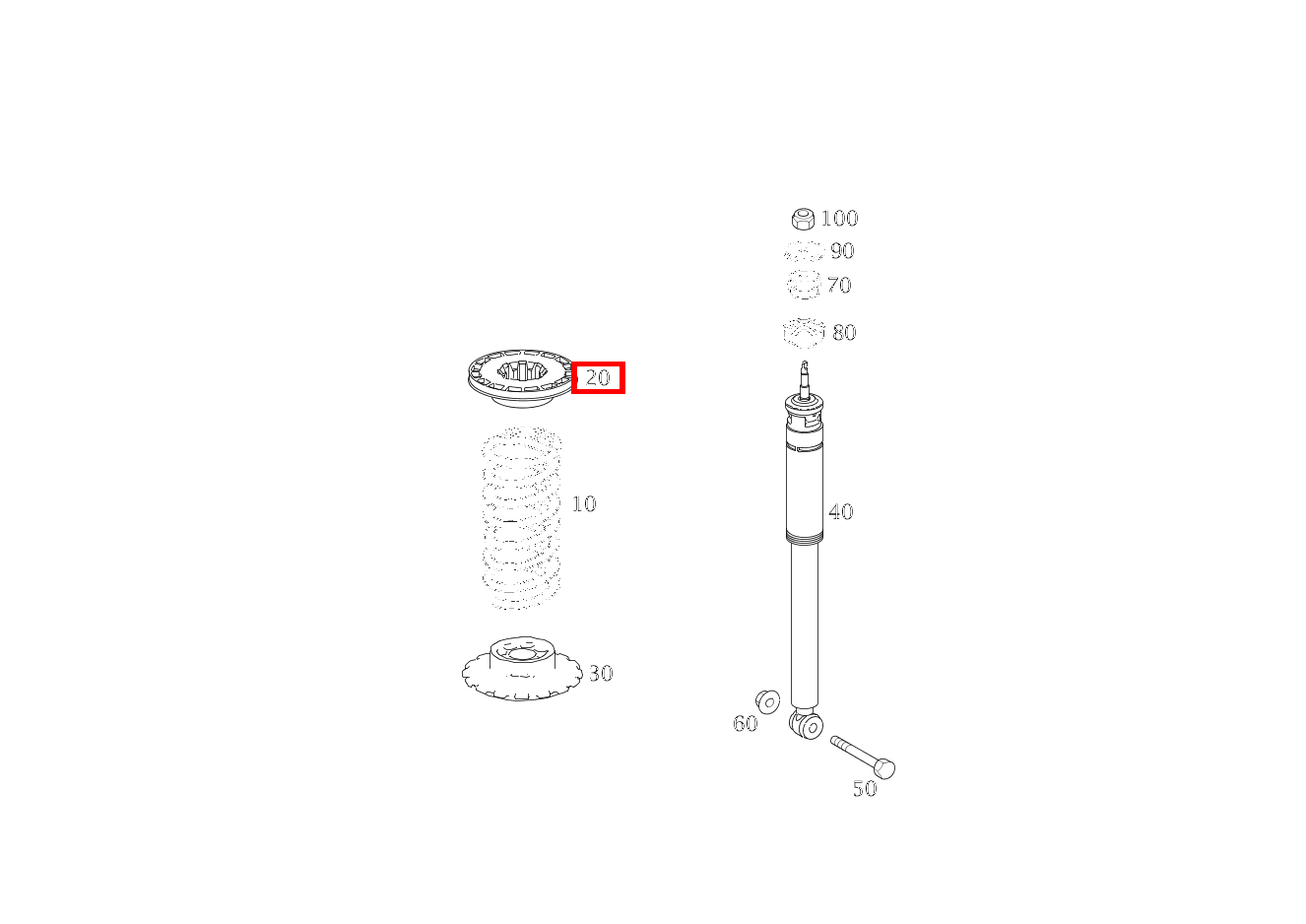 GUMMIBEILAGE OBEN A 200 TURBO COUPE 169