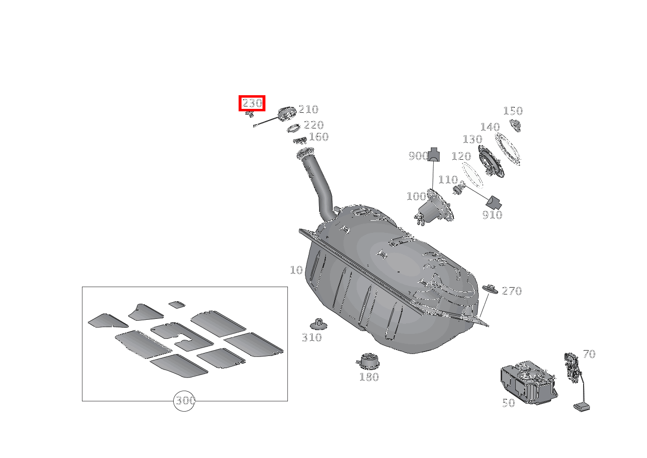 Spreizniet Befestigung Tankverschluss; 5.2 MM SLK55 AMG 172 Spreizniet Befestigung Tankverschluss; 5.2 MM SLK55 AMG 172