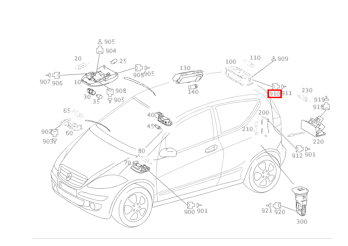 ISOLIERHUELSE DECKENLEUCHTE HINTEN E15/3 A 200 TURBO COUPE 169 ISOLIERHUELSE DECKENLEUCHTE HINTEN E15/3 A 200 TURBO COUPE 169