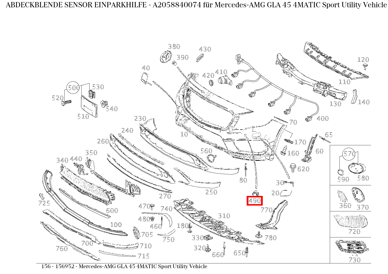 Abdeckblende SENSOR EINPARKHILFE Mercedes-AMG GLA 45 4MATIC Sport Utility Vehicle 156 Abdeckblende SENSOR EINPARKHILFE Mercedes-AMG GLA 45 4MATIC Sport Utility Vehicle 156