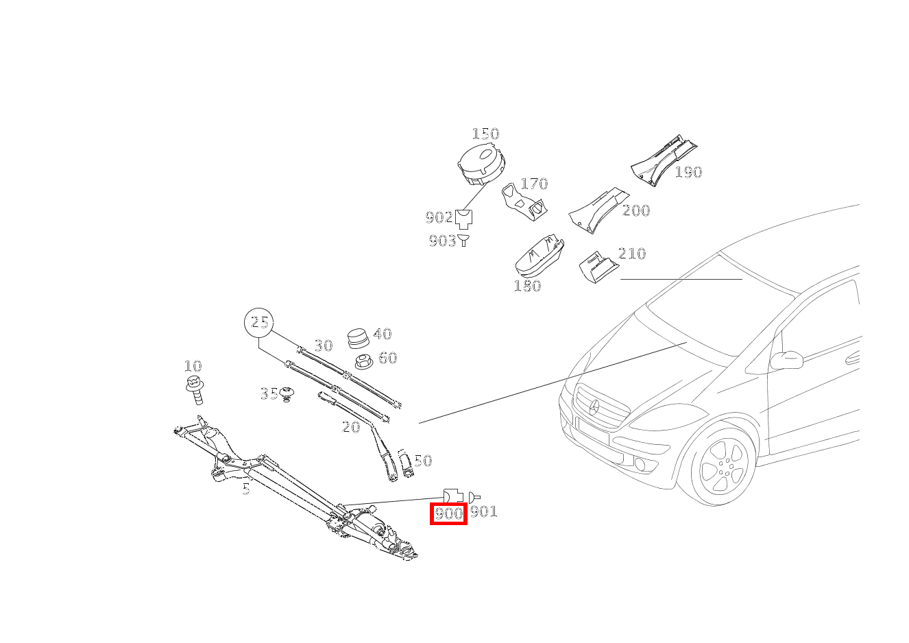 Elektr. Kupplungsgehäuse WISCHERMOTOR M6/1; 4-PIN SLK2.8 A 160 BlueEFFICIENCY Limousine 205 Elektr. Kupplungsgehäuse WISCHERMOTOR M6/1; 4-PIN SLK2.8 A 160 BlueEFFICIENCY Limousine 205