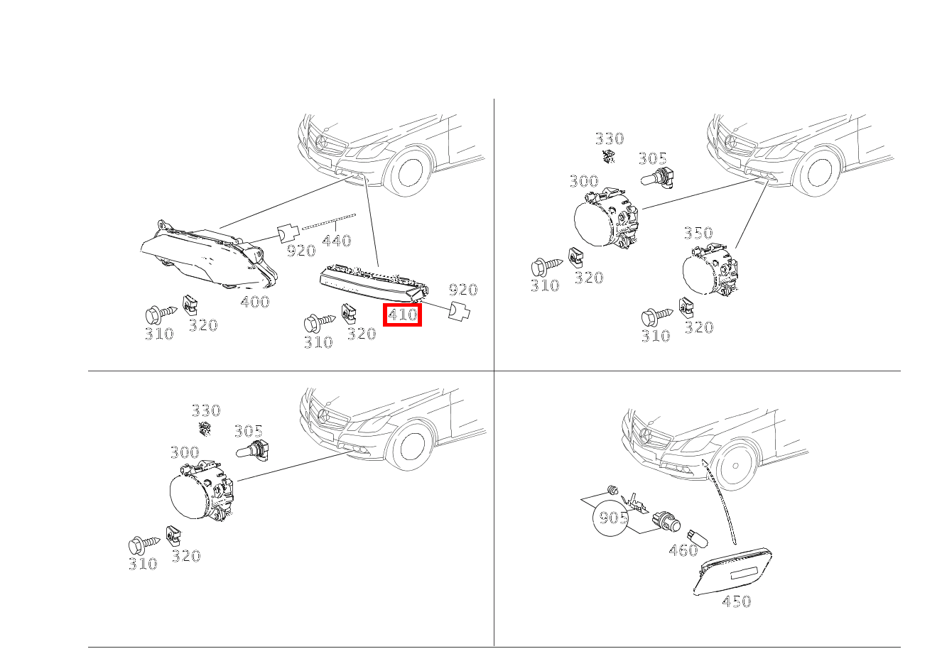 Tagfahrleuchte RECHTS,LED GRAUES GEHAEUSE E1/4 LED E 350 d Cabriolet 253 Tagfahrleuchte RECHTS,LED GRAUES GEHAEUSE E1/4 LED E 350 d Cabriolet 253