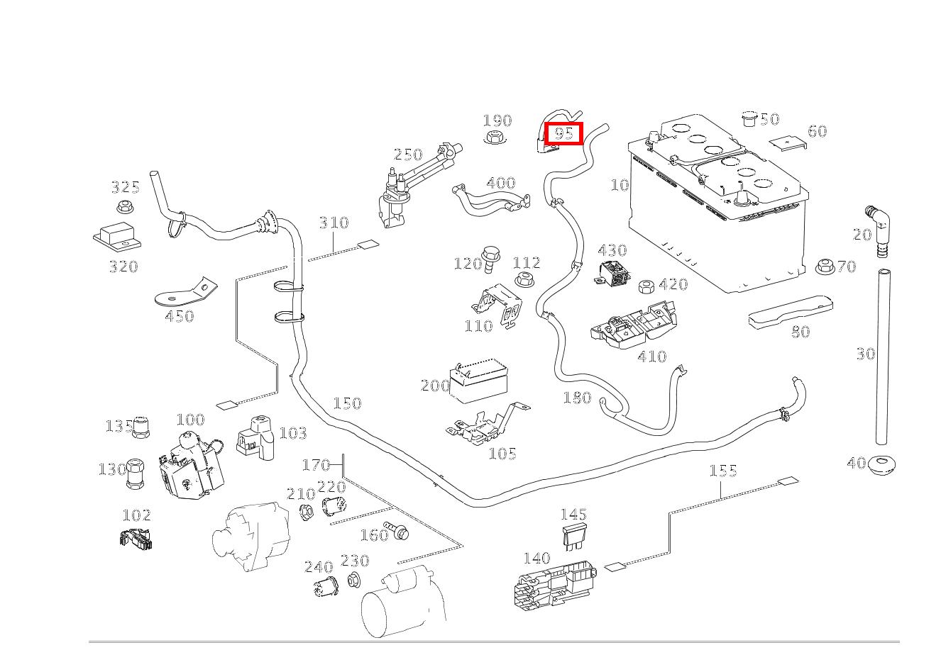 Masseband BATTERIE ZUM MASSEANSCHLUSS R 500 L 251 Masseband BATTERIE ZUM MASSEANSCHLUSS R 500 L 251