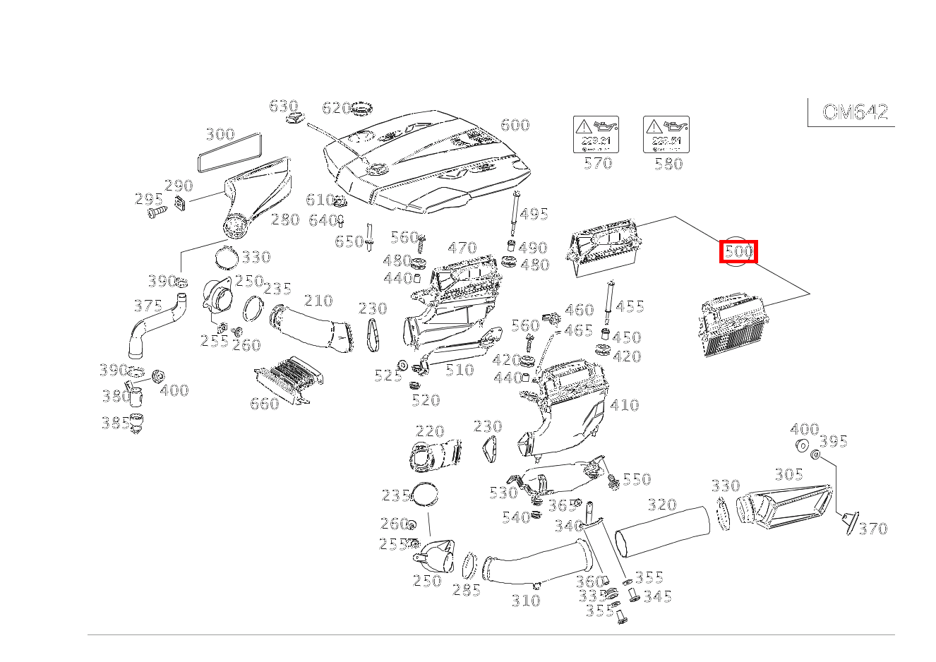 Teilesatz Filtereinsatz G 500 Off-Roader lang BCA 463 Teilesatz Filtereinsatz G 500 Off-Roader lang BCA 463