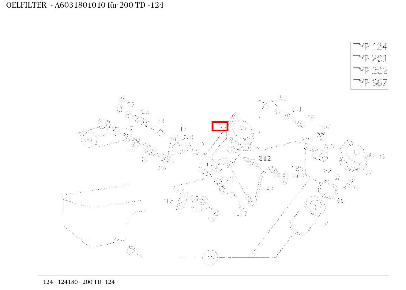 Ölfilter 200 TD -124 124 Ölfilter 200 TD -124 124