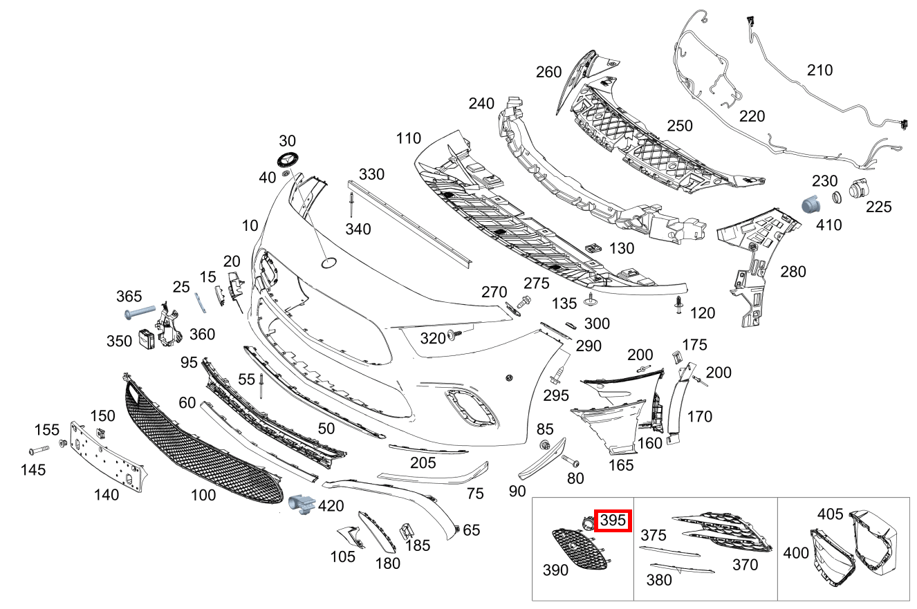 Aufnahme Abstandssensor PARKTRONIC vorn rechts A 180 d Kompaktlimousine 205 Aufnahme Abstandssensor PARKTRONIC vorn rechts A 180 d Kompaktlimousine 205