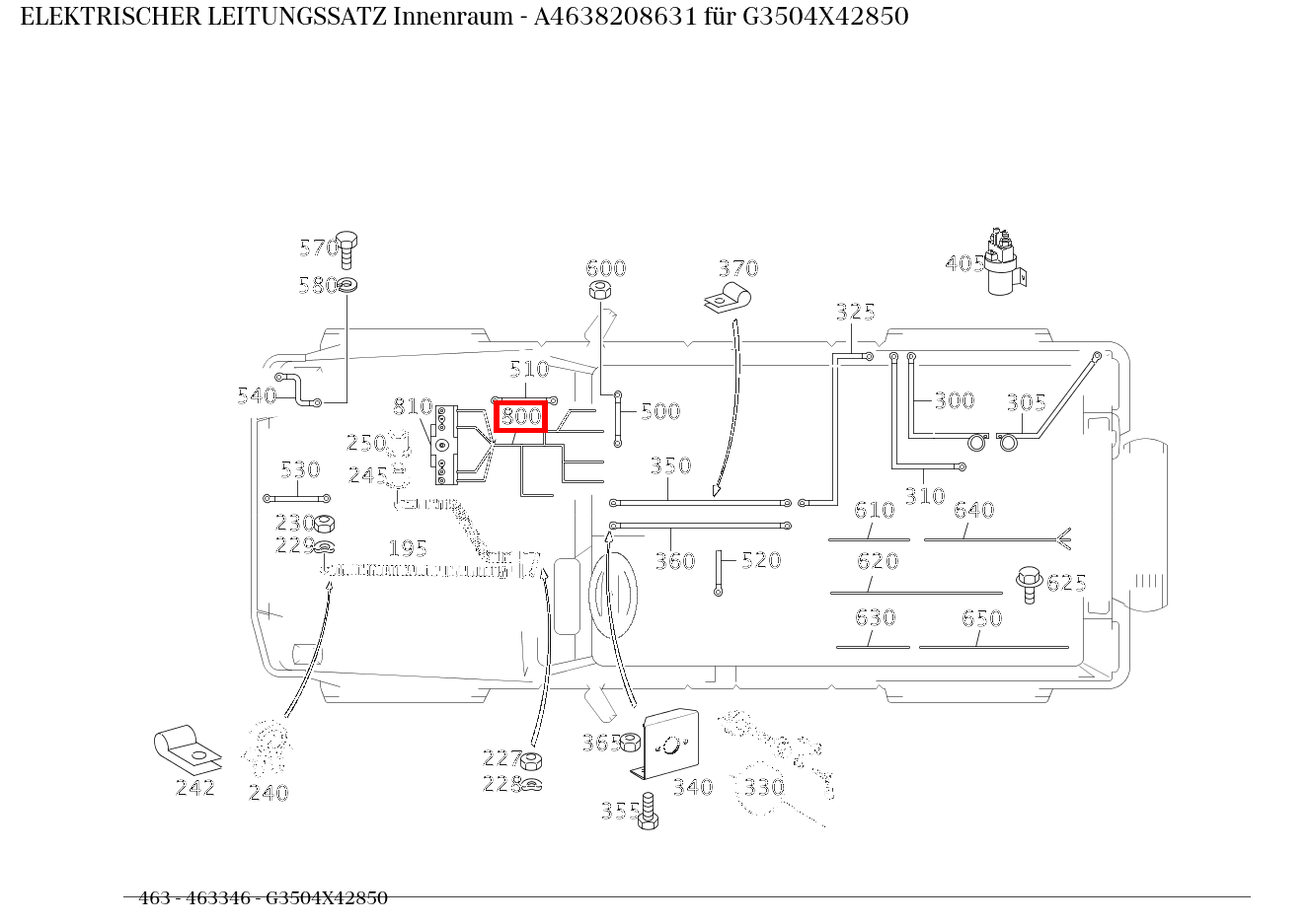 Elektrischer Leitungssatz Innenraum G3504X42850 463