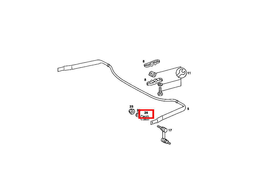 ABWEISBLECH DREHSTAB AN HINTERACHSE für SLC 107, /8 115, SE 116 