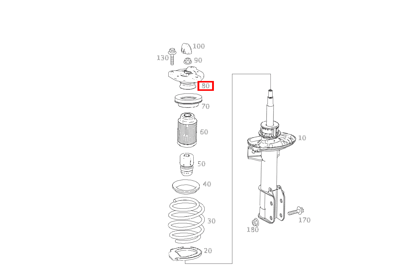 Lager FEDERBEIN AN KAROSSERIE GLK 350 4MATIC 204 Lager FEDERBEIN AN KAROSSERIE GLK 350 4MATIC 204