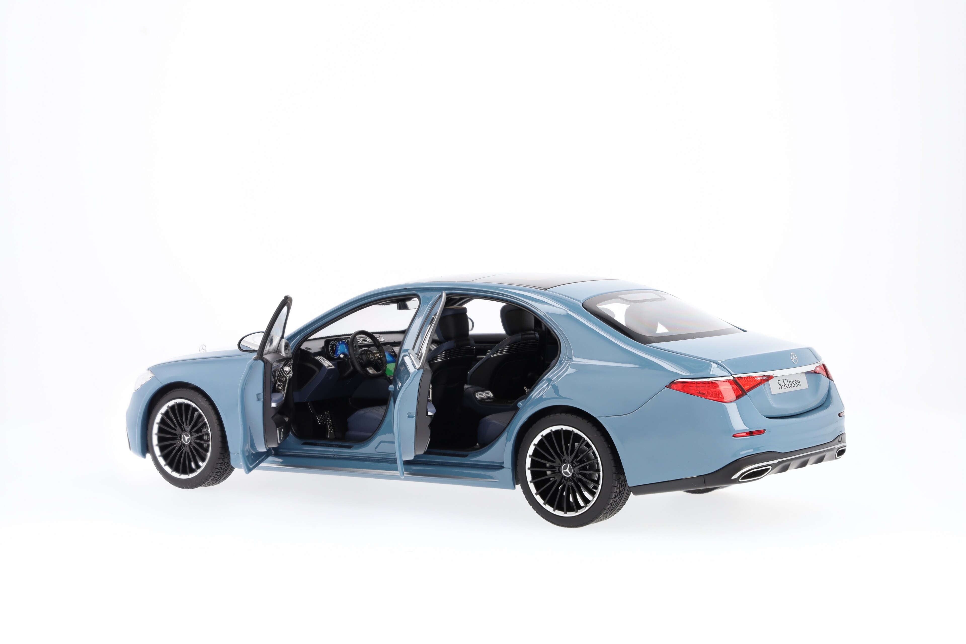 Mercedes-Benz - S-Klasse, Limousine Langversion, V223 MANUFAKTUR vintageblau uni, Norev, 1:18