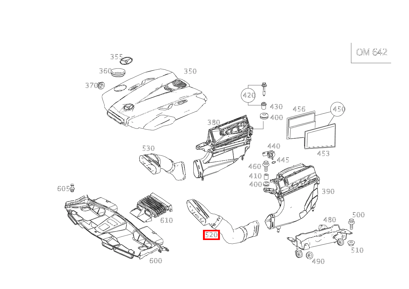 Rohluftleitung LINKS E 350 BlueTEC T-Modell 213 Rohluftleitung LINKS E 350 BlueTEC T-Modell 213