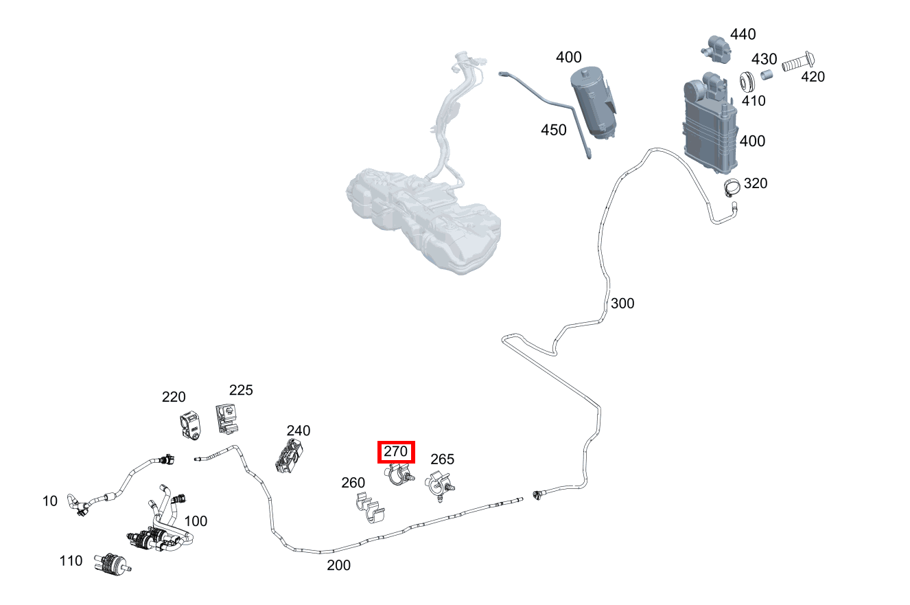 SCHLAUCHHALTER Befestigung Kraftstoffleitung Mercedes-AMG GT 43 4MATIC+ BCA 290 SCHLAUCHHALTER Befestigung Kraftstoffleitung Mercedes-AMG GT 43 4MATIC+ BCA 290