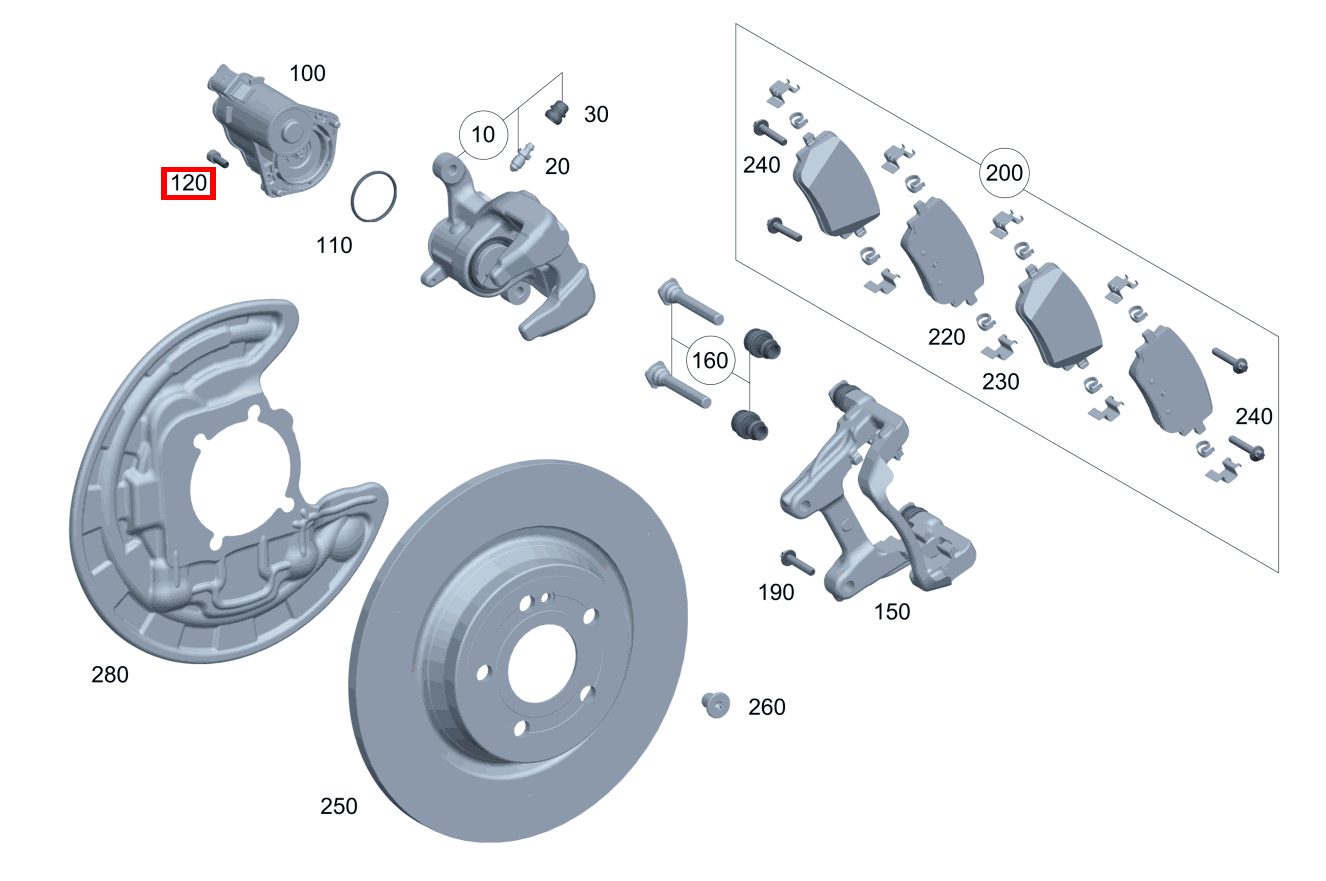 ZYLINDERSCHRAUBE Befestigung Aktuator, links und rechts GLB 200 4MATIC 253