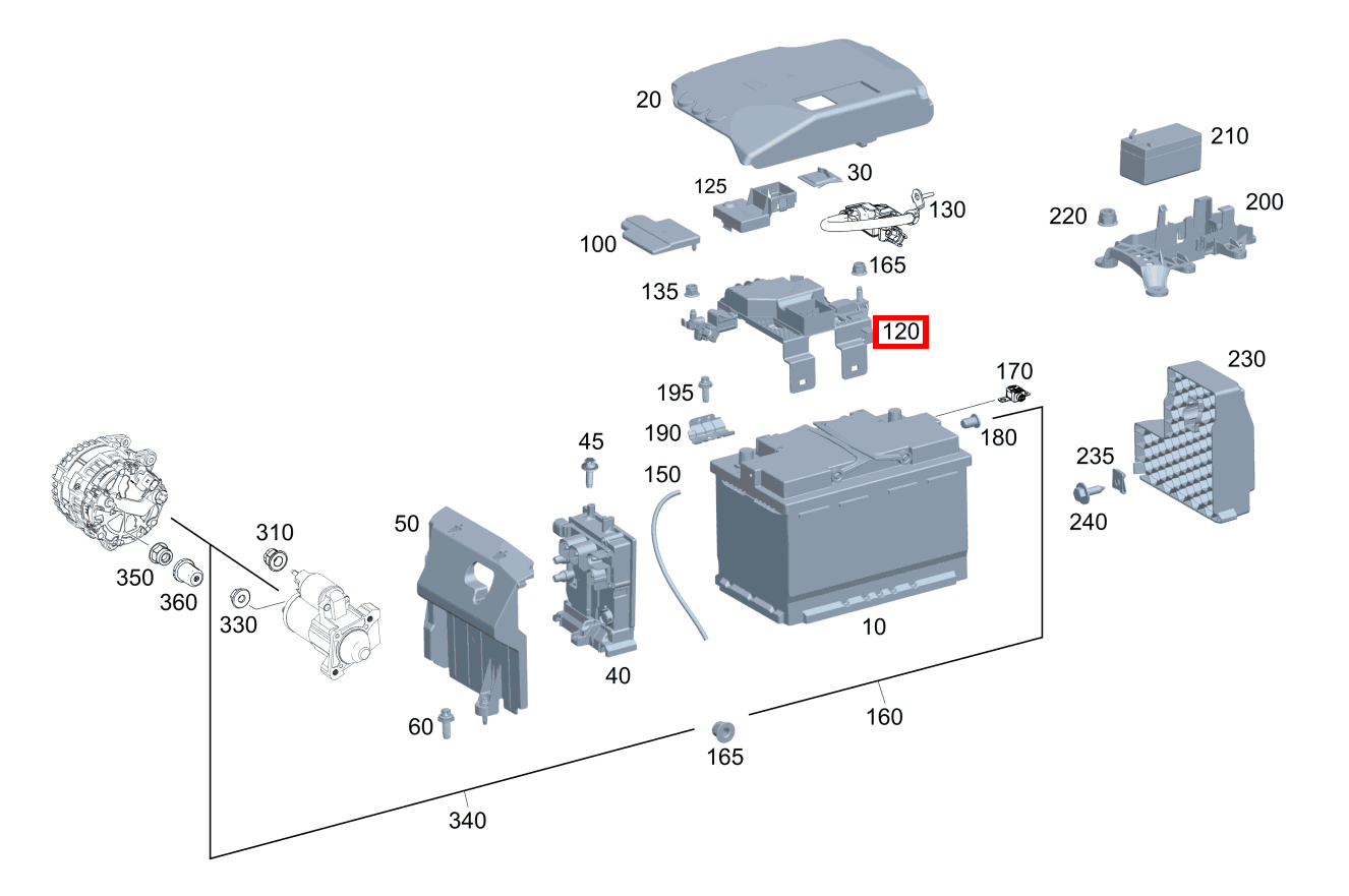 STROMBEGRENZER Starterbatterie B 220 4MATIC 463 STROMBEGRENZER Starterbatterie B 220 4MATIC 463