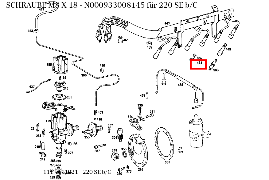 Schraube M8 X 18 220 SE b/C 111