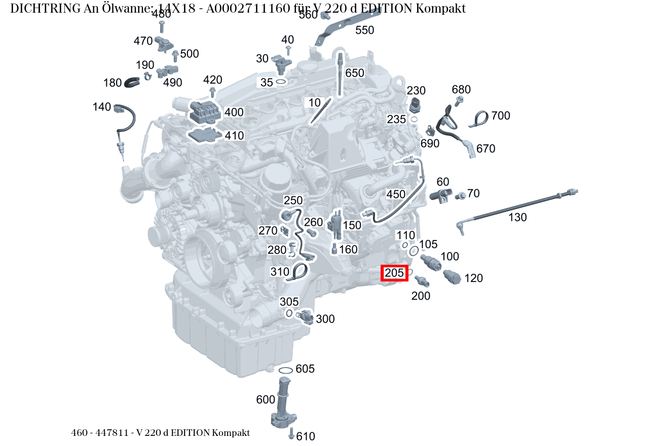 Dichtring An Ölwanne; 14X18 V 220 d EDITION Kompakt 460