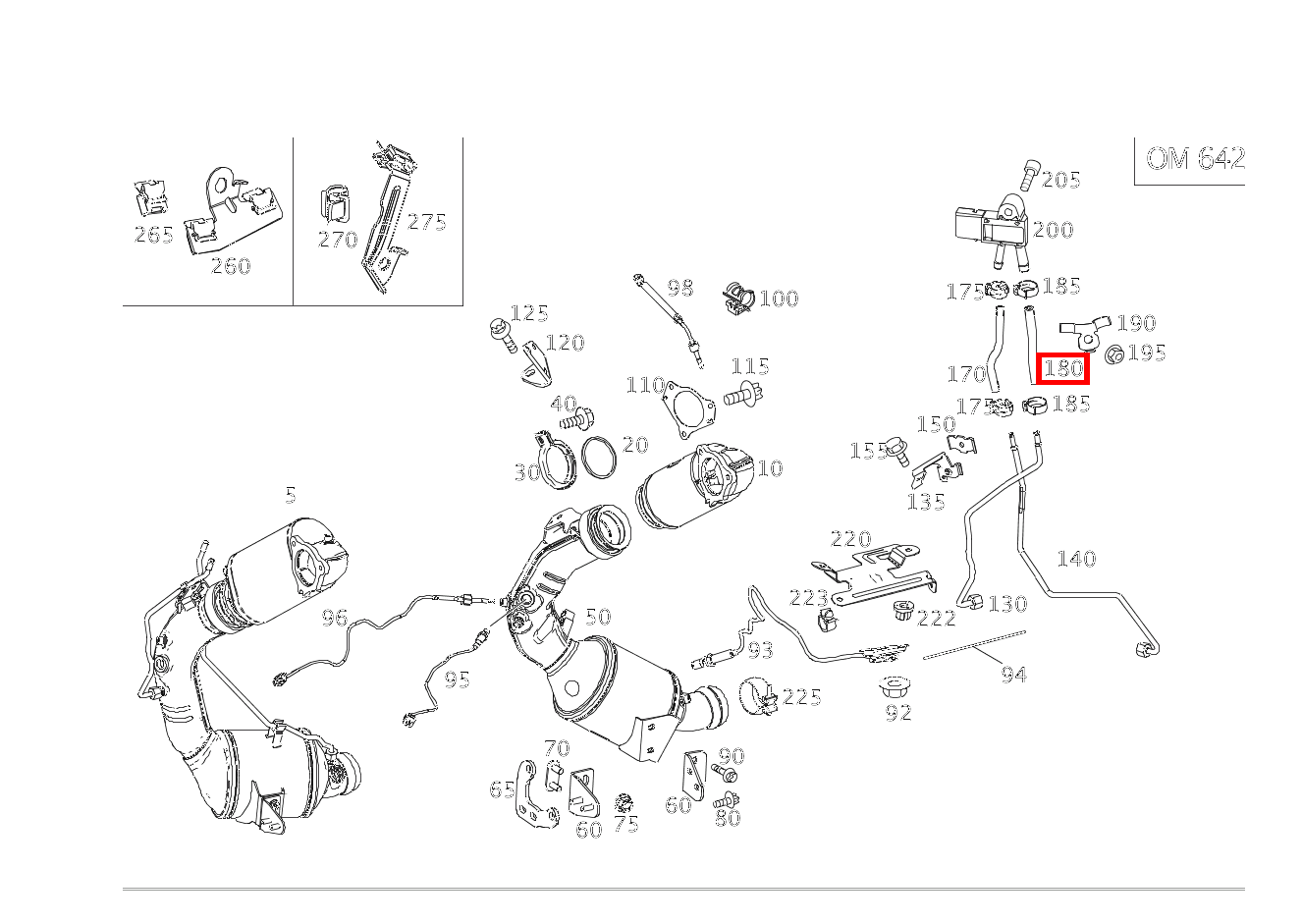 Abgasschlauch AN DRUCKSENSOR CLS350CDI 4M S 218 Abgasschlauch AN DRUCKSENSOR CLS350CDI 4M S 218