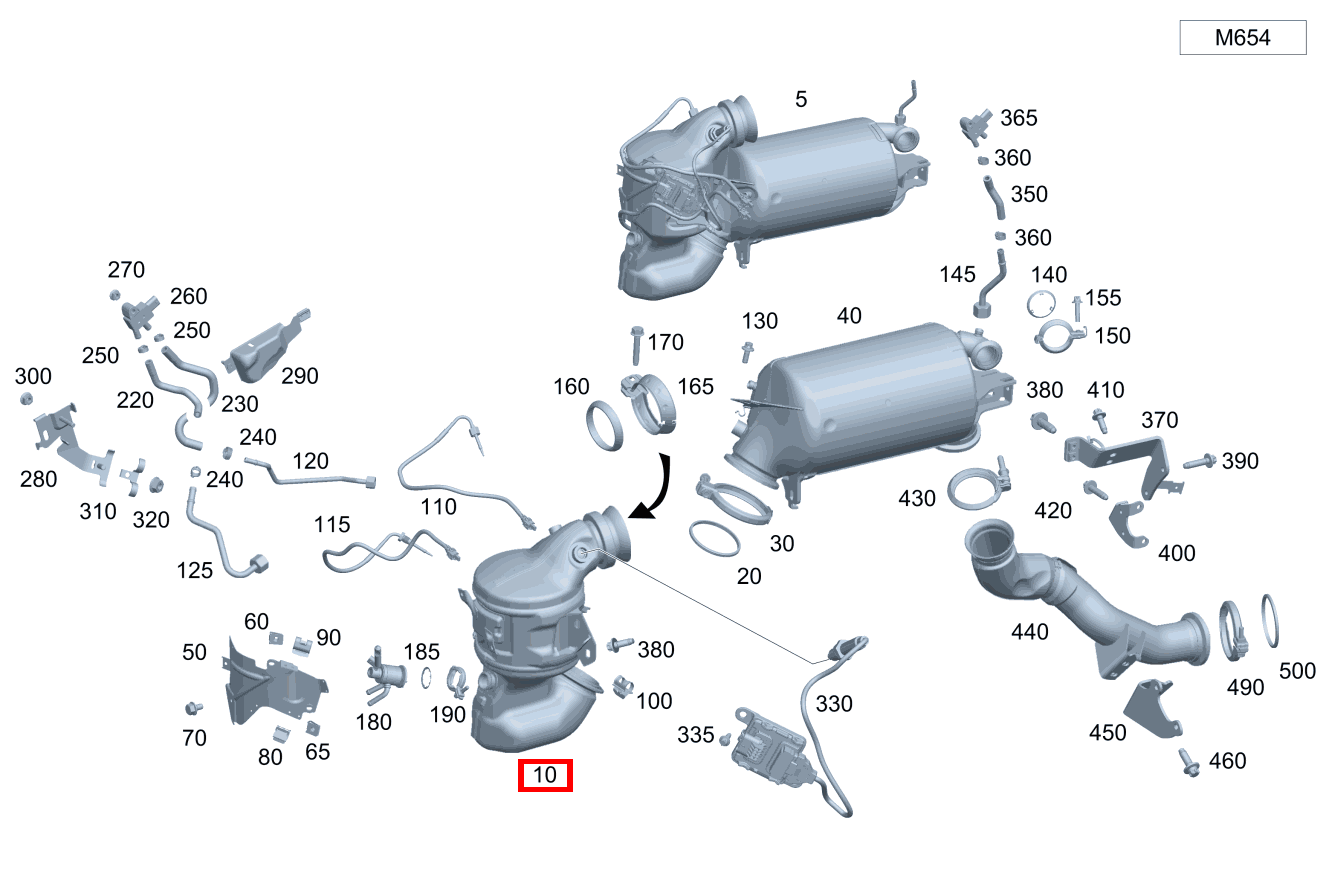 Abgasleitung Katalysator E 300 d 4MATIC T-Modell 213
