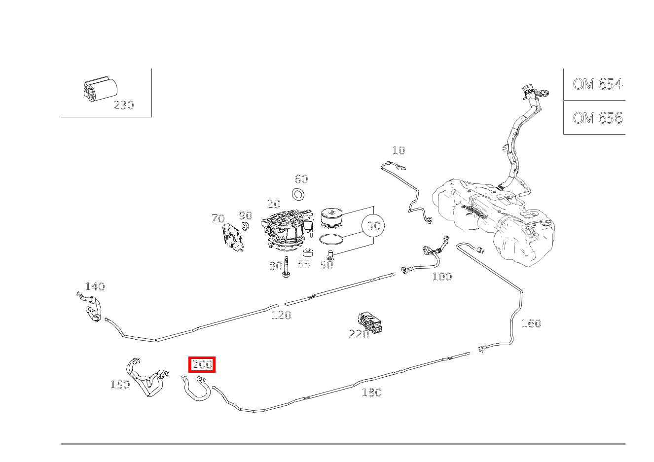 Kraftstoffschlauch MOTOR ZUR TRENNSTELLE E 350 d Limousine 213