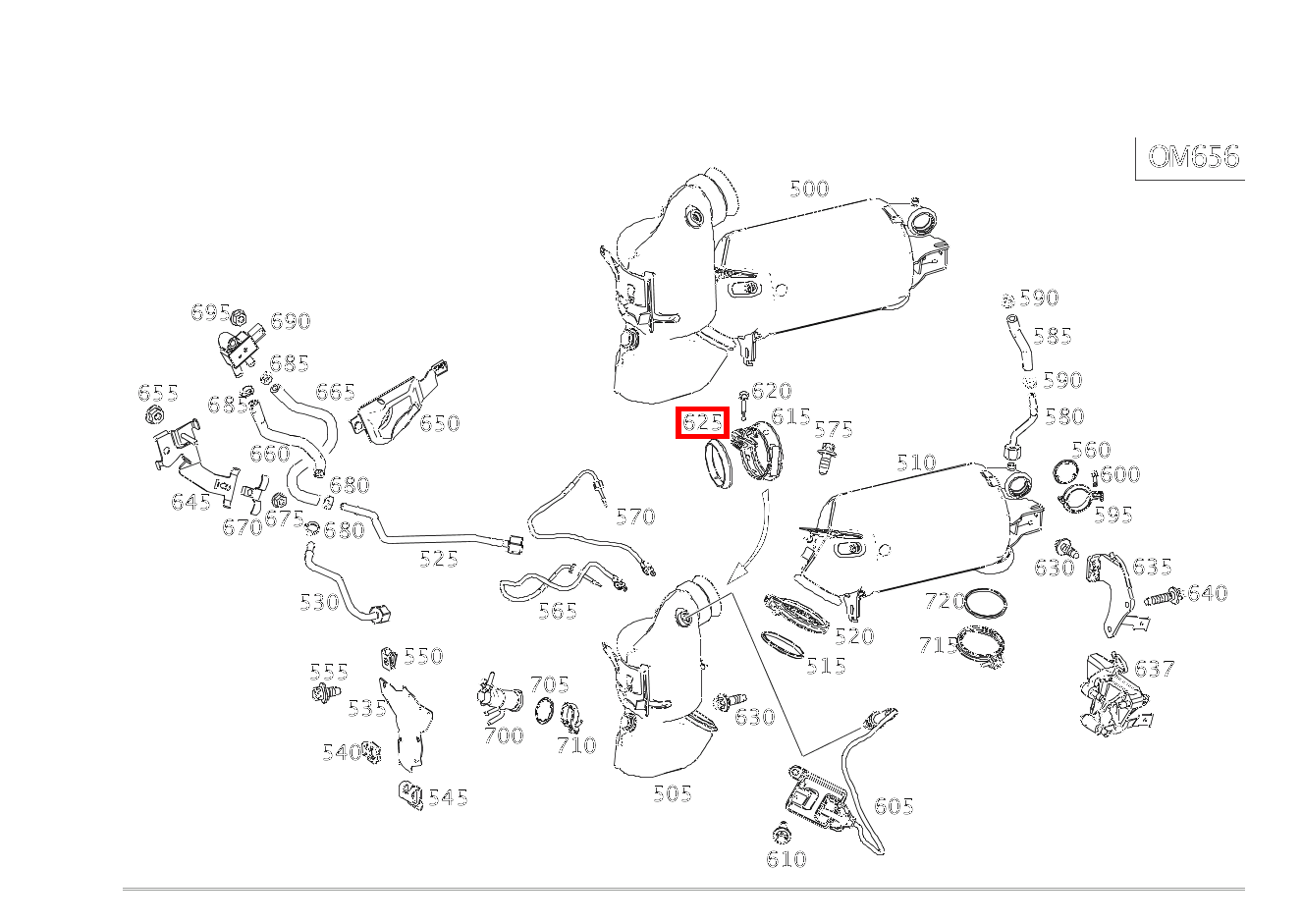 DICHTRING ABGASANLAGE Katalysator an Turbolader E 400 d 4MATIC Cabriolet 238